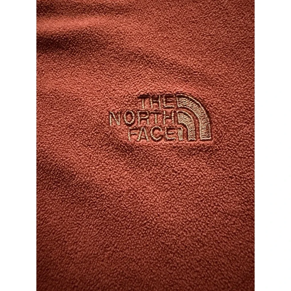 The North Face TKA 100 Jacket Mens Sz M  Red Orange 1/4 Zip Lightweight Pullover